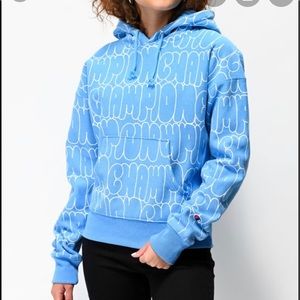 Champion Reverse Weave Bubble Script Hoodie (sz S)